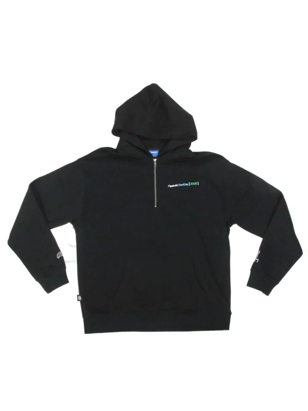 New OPEN AI Dev Day 2025 Black 1/4 Zip Hoodie size Large NWT /283